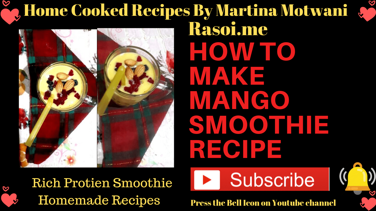 Mango Smoothie Recipe Rasoi.me
